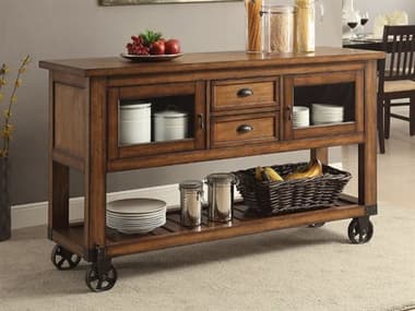 Acme Furniture Wood Brown Distressed Chestnut Bar Cart ACF98180