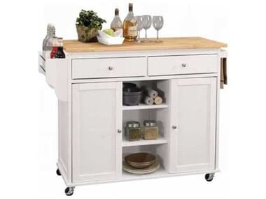 Acme Furniture Wood Natural White Bar Cart ACF98305