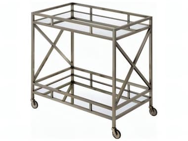 Acme Furniture Glass Antique Gold Mirror Bar Cart ACF98352