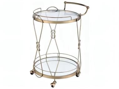 Acme Furniture Zekera Glass Champagne Bar Cart ACF98940