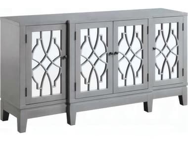 Acme Furniture 60" Rubberwood Antique Gray Sideboard ACFAC00196
