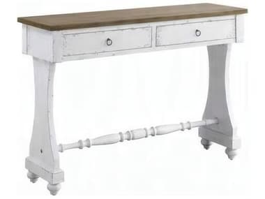 Acme Furniture Rectangular Wood Antique White Console Table ACFAC00281