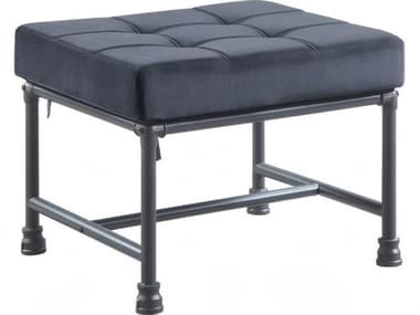 Acme Furniture Brantley Gray Velvet Sandy Upholstered Ottoman ACFAC00427