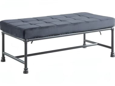 Acme Furniture Brantley Gray Velvet Sandy Upholstered Accent Bench ACFAC00428