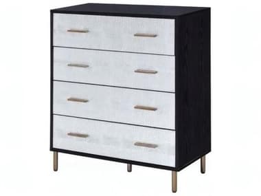 Acme Furniture Myles Black Silver Gold Accent Chest ACFAC00959