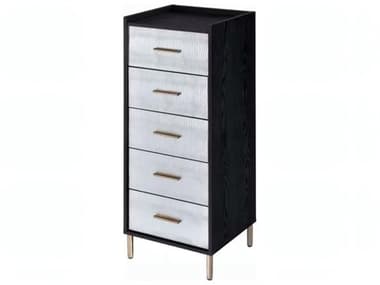 Acme Furniture Myles Black Silver Gold Jewelry Armoire ACFAC01167
