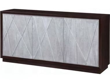 Acme Furniture 68" Birch Wood Metallic Silver Walnut Media Console ACFAC02502
