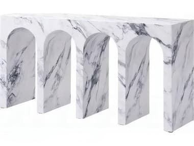 Acme Furniture Fritzy Rectangular Faux Stone Engineered Console Table ACFAC03129
