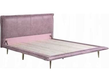 Acme Furniture Metis Pink Leather King Platform Bed ACFBD00560EK