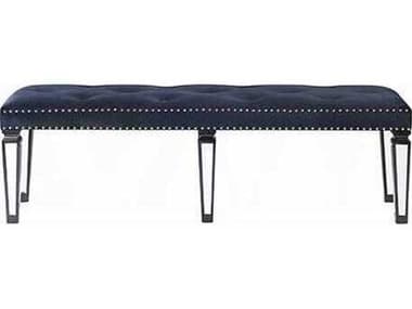 Acme Furniture Varian Blue Velvet Upholstered Accent Bench ACFBD00589