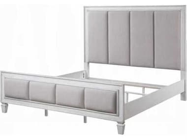 Acme Furniture Katia Gray Poplar Wood Upholstered Queen Panel Bed ACFBD00660Q