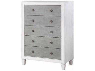 Acme Furniture Katia Rustic Gray Weathered White Poplar Wood Accent Chest ACFBD00664