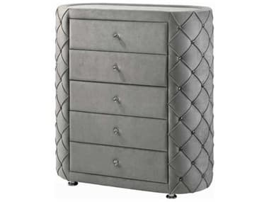 Acme Furniture Perine Gray Velvet Accent Chest ACFBD01066