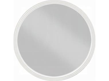 Acme Furniture Carena White Walnut Round Wall Mirror ACFBD02029