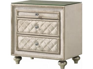Acme Furniture Lucienne 3-Drawers Rubberwood Nightstand ACFBD02336