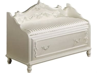 Acme Furniture Pearl White Upholstered Accent Bench ACFBD02440