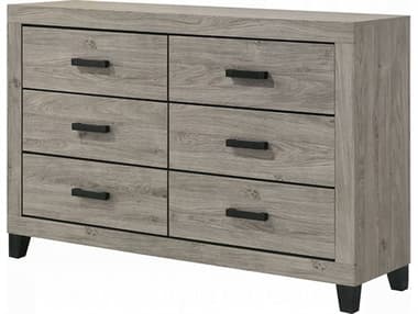 Acme Furniture Mari 6-Drawers Rubberwood Double Dresser ACFBD04145