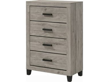 Acme Furniture Mari Light Gray Rubberwood Accent Chest ACFBD04146