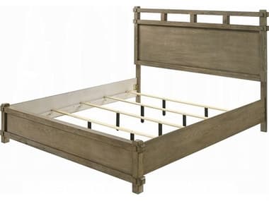 Acme Furniture Colton Antique White Oak Natural Solid Wood Queen Platform Bed ACFBD05292Q