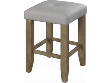 Acme Furniture Charnell Gary Synthetic Leather Oak Faux Plywood Counter Stool ACFDN00552