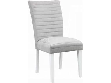 Acme Furniture Elizaveta Hardwood Gray Velvet Upholstered Armless Dining Chair Set of 2 ACFDN00815
