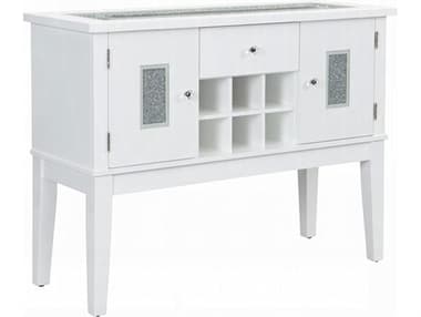 Acme Furniture Elizaveta 48" Faux Crystal Diamonds White High Gloss Sideboard ACFDN00816