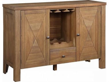 Acme Furniture Pascaline 47" Acacia Wood Gray Fabric Rustic Brown Oak Sideboard ACFDN01133