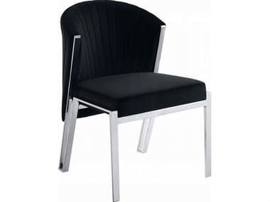 Acme Furniture Fallon Black Velvet Upholstered Armless Dining Chair Set of 2 ACFDN01955