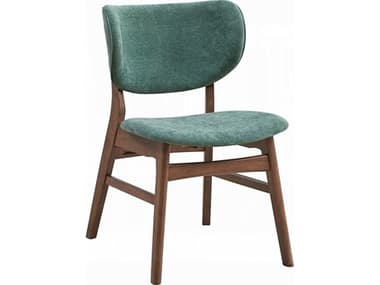 Acme Furniture Bevis Rubberwood Green Upholstered Armless Dining Chair Set of 2 ACFDN02314