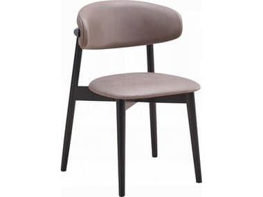 Acme Furniture Lanae Rubberwood Gray Microfiber Upholstered Armless Dining Chair Set of 2 ACFDN02365