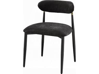 Acme Furniture Jaramillo Solid Wood Black Upholstered Armless Dining Chair Set of 2 ACFDN02693
