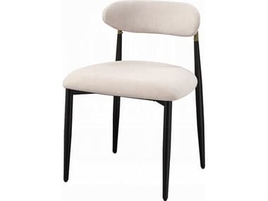Acme Furniture Jaramillo Solid Wood Beige Upholstered Armless Dining Chair Set of 2 ACFDN02694