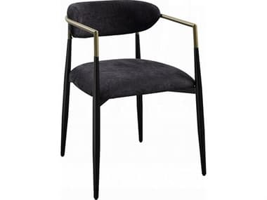 Acme Furniture Jaramillo Solid Wood Black Upholstered Arm Dining Chair Set of 2 ACFDN02696
