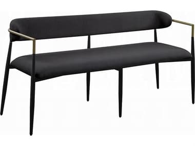 Acme Furniture Jaramillo Black Chenille Upholstered Accent Bench ACFDN02699A
