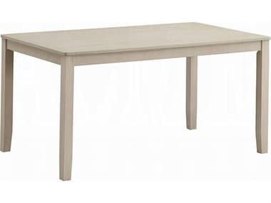 Acme Furniture Ferris Rectangular Wood Antique Bone White Dining Table ACFDN02945