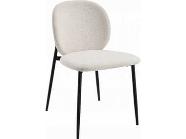 Acme Furniture Klaus Plywood White Upholstered Armless Dining Chair Set of 2 ACFDN03046