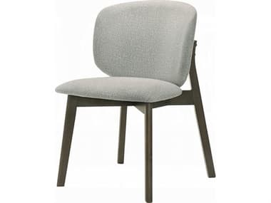 Acme Furniture Mallin Rubberwood Gray Upholstered Armless Dining Chair Set of 2 ACFDN03656