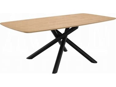 Acme Furniture Lawton Rectangular Wood Natural Black Dining Table ACFDN03765