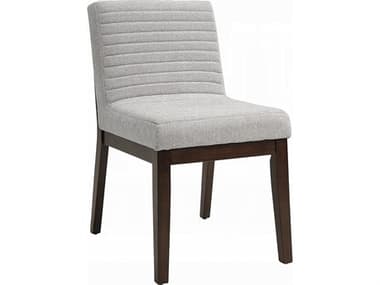 Acme Furniture Edwyn Rubberwood Gray Upholstered Armless Dining Chair Set of 2 ACFDN03931