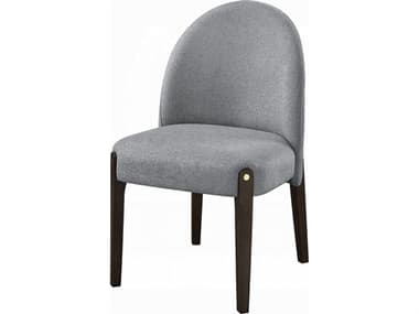 Acme Furniture Clayten Rubberwood Gray Upholstered Armless Dining Chair Set of 2 ACFDN03941