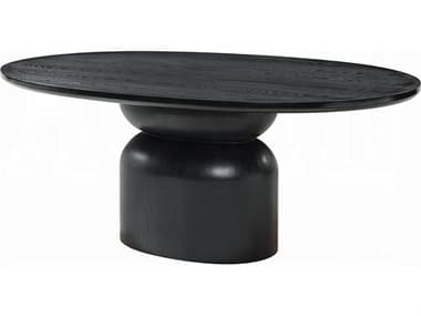 Acme Furniture Marioly Oval Wood Ash Black Dining Table ACFDN04065