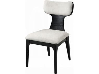 Acme Furniture Marioly Natural Wood Black Upholstered Armless Dining Chair Set of 2 ACFDN04066
