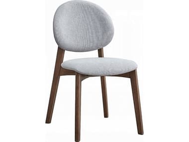 Acme Furniture Hadasa Rubberwood Gray Upholstered Armless Dining Chair Set of 2 ACFDN04166