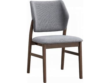 Acme Furniture Sarha Rubberwood Gray Upholstered Armless Dining Chair Set of 2 ACFDN04196