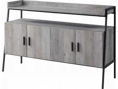 Acme Furniture 52" Gray Oak Black Media Console ACFLV00151