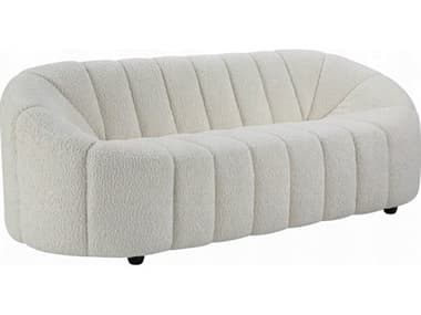 Acme Furniture Osmash White Teddy Sherpa Upholstered Sofa ACFLV00229