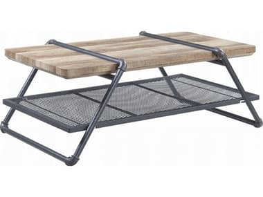 Acme Furniture Brantley Rectangular Wood Oak Sandy Gray Coffee Table ACFLV00430