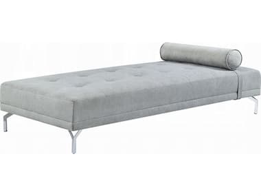 Acme Furniture Gray Melange Velvet Plywood Upholstered Daybed Bed ACFLV00826