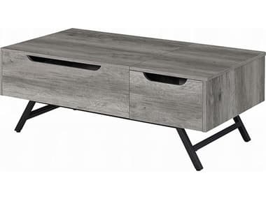 Acme Furniture Rectangular Wood Gray Oak Coffee Table ACFLV00832