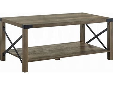 Acme Furniture Abiram Rectangular Wood Rustic Oak Coffee Table ACFLV01001